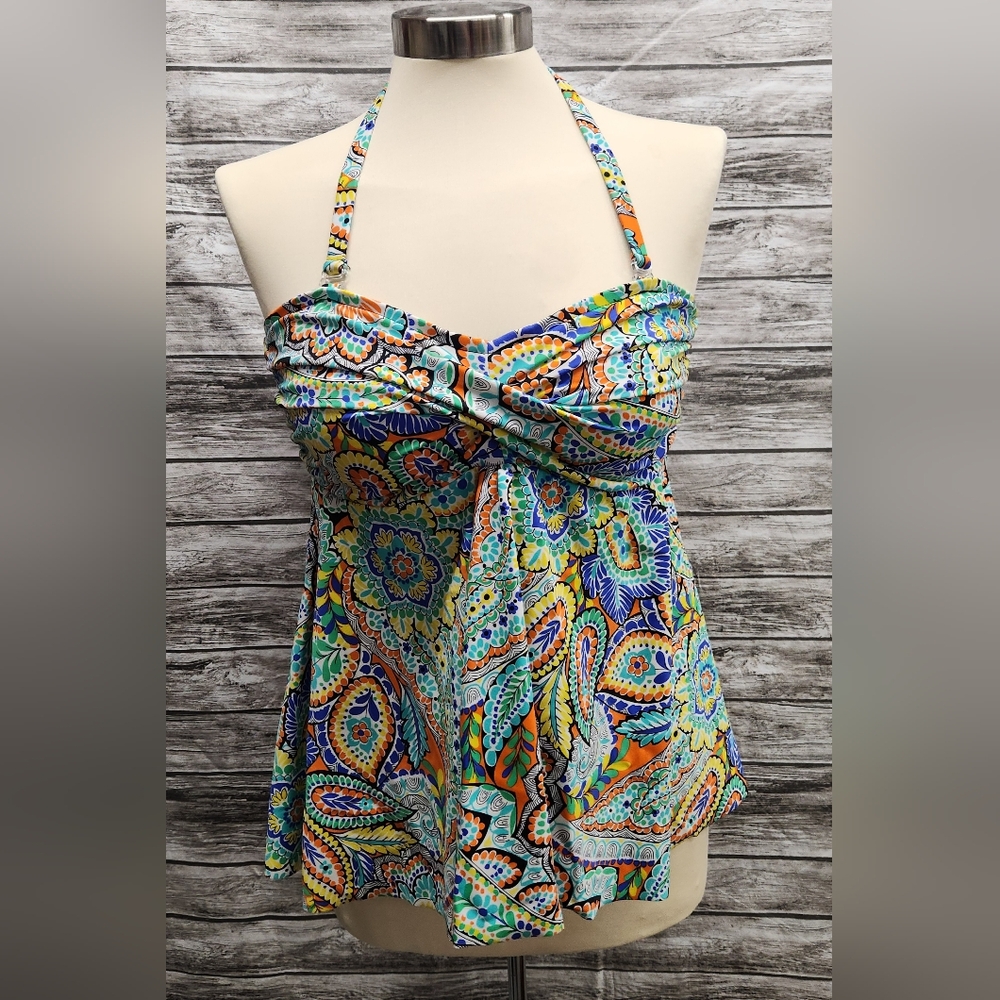 Paisley flowy convertible tankini
